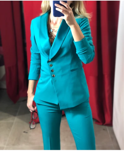 Tailleur donna, verde tiffany