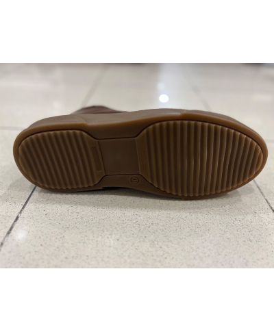 Sneakers alta in vera pelle, marrone  - Scarpe uomo online - Gogolfun.it