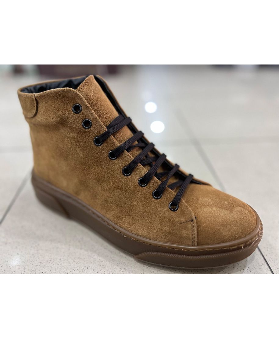 Sneaker alta in camoscio - Vera pelle - Gogolfun.it