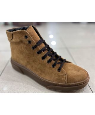 Sneaker alta in camoscio - Vera pelle - Gogolfun.it