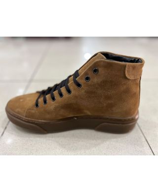 Sneaker alta in camoscio - Vera pelle