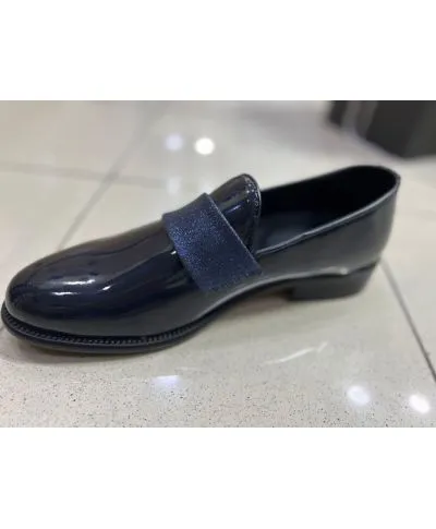 Mocassini blu da cerimonia - Pelle - Scarpe uomo online - Gogolfun.it