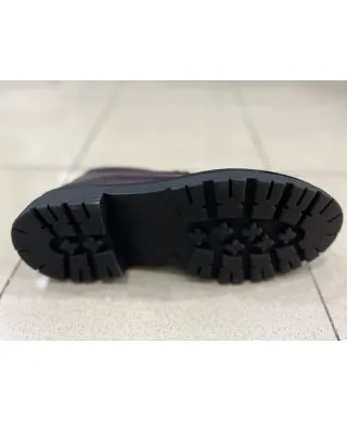 Scarpa ingegnere alta in pelle- Felice