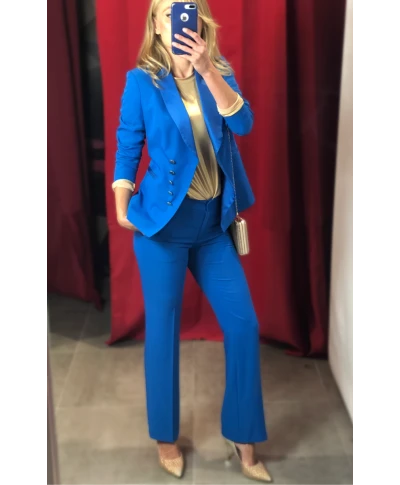 Tailleur donna, blu cobalto