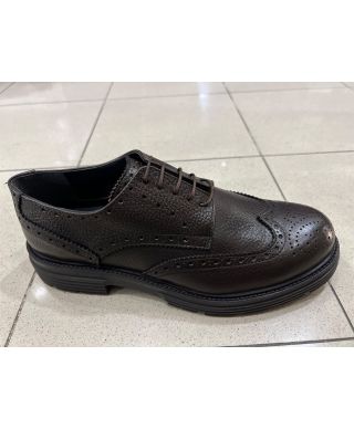 Scarpe francesine marroni in pelle - Reims