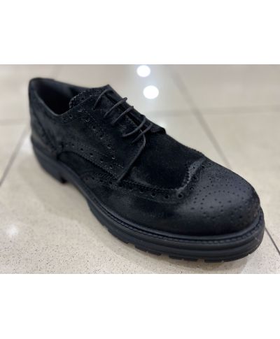 Francesina nera in camoscio - Reims - Scarpe uomo online Gogolfun.it