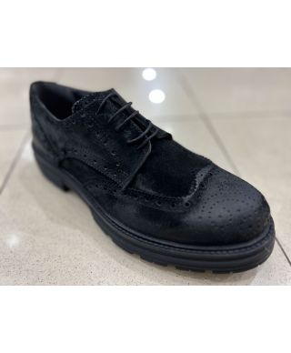 Francesina nera in camoscio - Reims - Scarpe uomo online Gogolfun.it