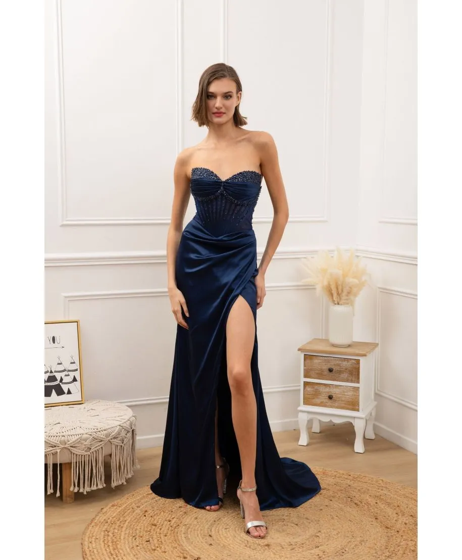 Abito da cerimonia a sirena - Lia - Migliori abiti da cerimonia online - Gogolfun.it