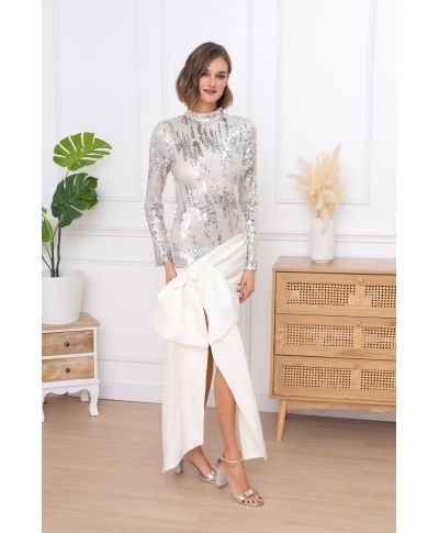 Vestito corto elegante bianco - Anita - Vestiti corti da cerimonia - Gogolfun.it