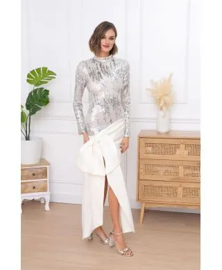 Vestito corto elegante bianco - Anita