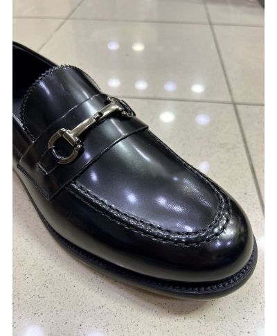 Mocassino nero, Gioiello - Made in Italy