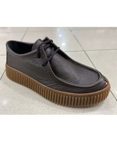 Stringata uomo marrone, bottolata - Panzer