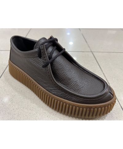 Stringata uomo marrone, bottolata - Panzer