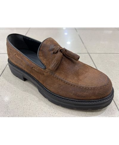 Mocassino scamosciato, Mauro - Vera pelle