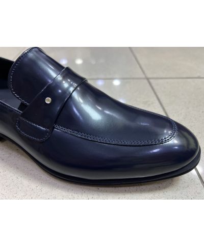 Mocassino blu, Favoloso - Spazzolato