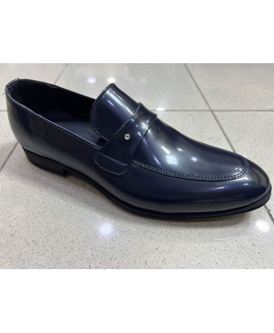 Mocassino blu, Favoloso - Spazzolato