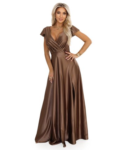 Abito lungo elegante in Raso - Crystal - Abiti eleganti economici - Gogolfun.it