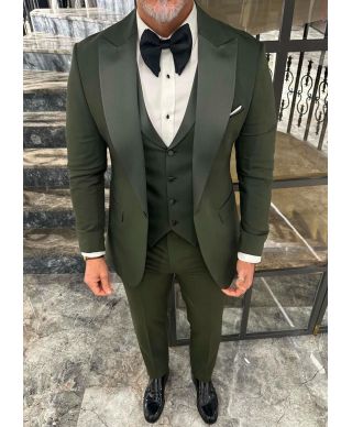 Smoking uomo verde con gilet - Battista - Gogolfun.it