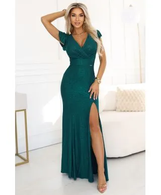 Vestiti lungo elegante verde Irina - Vestiti eleganti economici online - Gogolfun.it