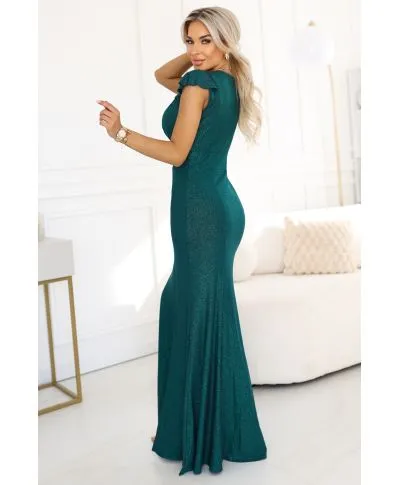 Vestiti lungo elegante verde Irina - Vestiti eleganti economici online - Gogolfun.it