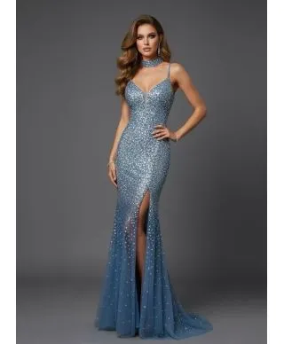 Abito da cerimonia a sirena con Swarovski - Merlin Bis