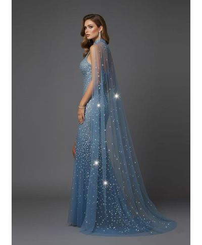 Abito da cerimonia a sirena con Swarovski - Merlin Bis