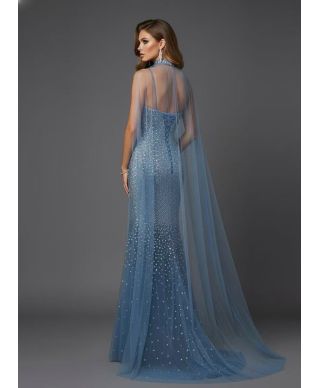 Abito da cerimonia a sirena con Swarovski - Merlin Bis