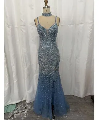 Abito da cerimonia a sirena con Swarovski - Merlin Bis