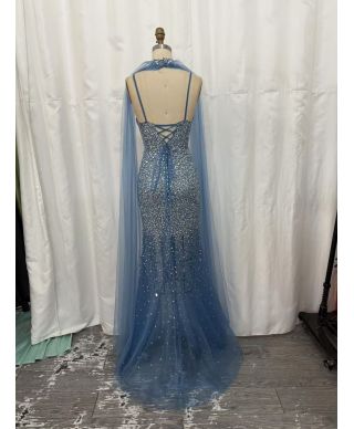 Abito da cerimonia a sirena con Swarovski - Merlin Bis