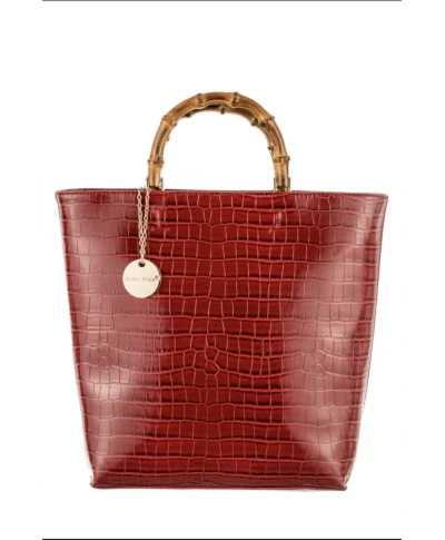 Borsa donna, ecopelle rossa