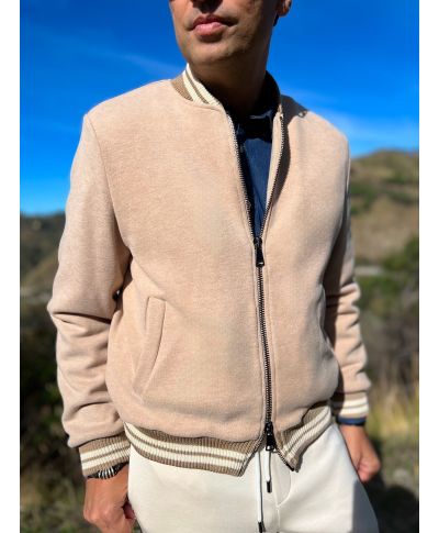 Bomber uomo, beige - Paul Miranda