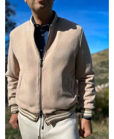 Bomber uomo, beige - Paul Miranda