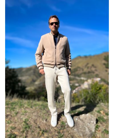 Bomber uomo, beige - Paul Miranda