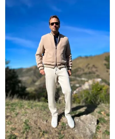 Bomber uomo, beige - Paul Miranda