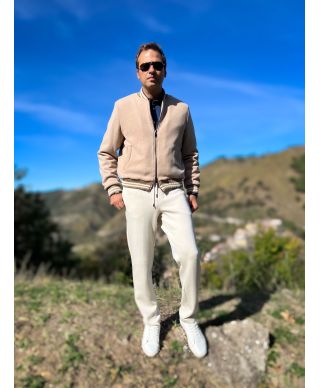 Bomber uomo, beige - Paul Miranda