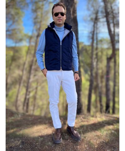 GIlet uomo blu - Smanicato elegante sportivo - Paul Miranda