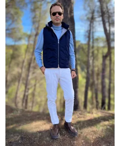 GIlet uomo blu - Smanicato elegante sportivo - Paul Miranda