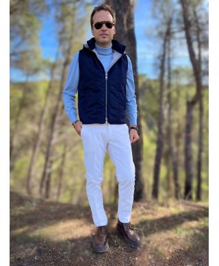 GIlet uomo blu - Smanicato elegante sportivo - Paul Miranda