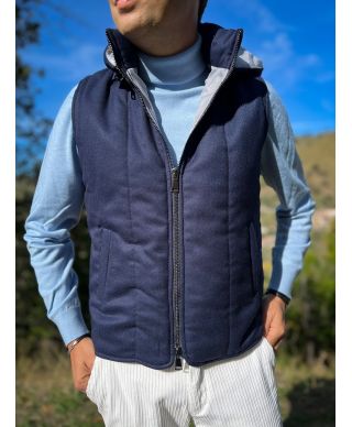 GIlet uomo blu - Smanicato elegante sportivo - Paul Miranda