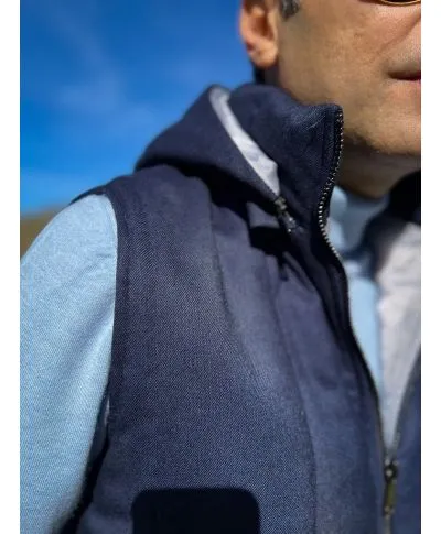 GIlet uomo blu - Smanicato elegante sportivo - Paul Miranda