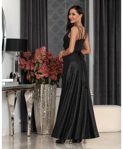 Sukienka maxi MARINA disco / Czarny