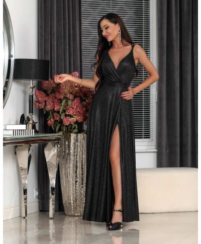 Sukienka maxi MARINA disco / Czarny