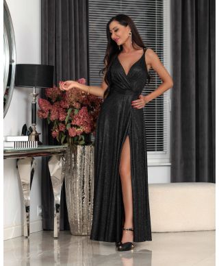 Sukienka maxi MARINA disco / Czarny