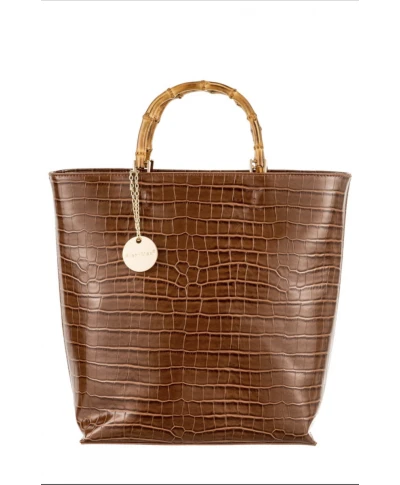 Borsa donna, ecopelle cammello