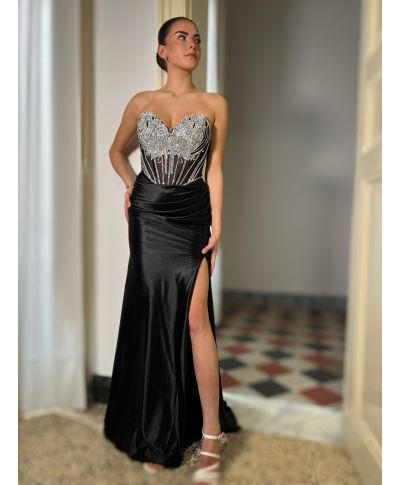 Vestito da cerimonia con corpetto gioiello - Nizza - Vestiti da diciottesimo - Gogolfun.it