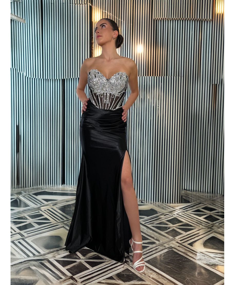 Vestito da cerimonia con corpetto gioiello - Nizza - Vestiti da diciottesimo - Gogolfun.it