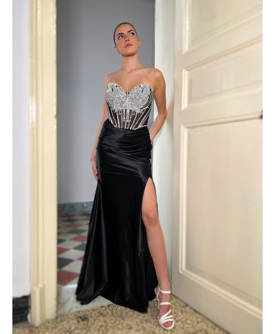 Vestito da cerimonia con corpetto gioiello - Nizza - Vestiti da diciottesimo - Gogolfun.it