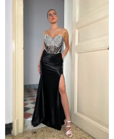 Vestito da cerimonia con corpetto gioiello - Nizza - Vestiti da diciottesimo - Gogolfun.it