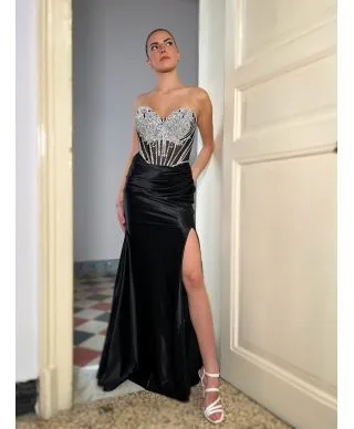 Vestito da cerimonia con corpetto gioiello - Nizza