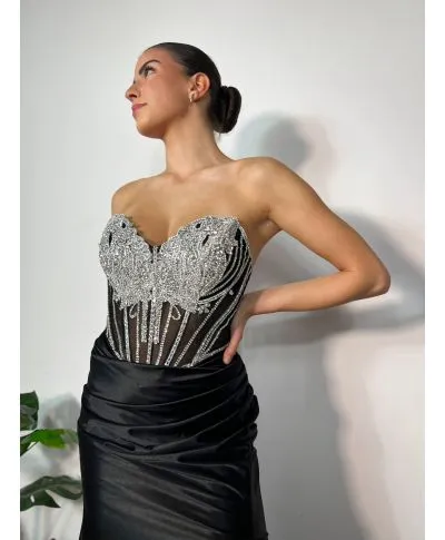 Vestito da cerimonia con corpetto gioiello - Nizza - Vestiti da diciottesimo - Gogolfun.it